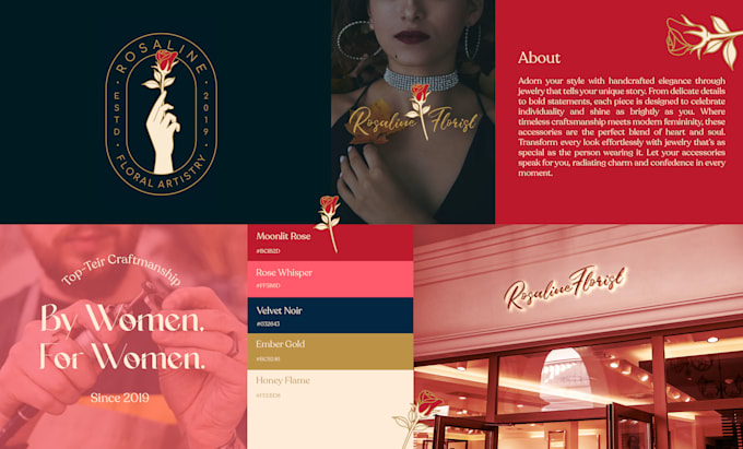 Gig Preview - Do feminine logo design, brand book, brand style guide, brand guidelines