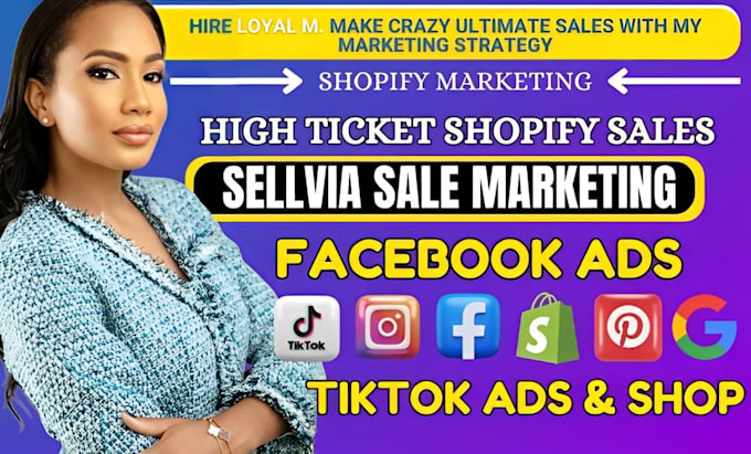 Gig Preview - Boost sellvia marketing sale ecommerce store shopify sale high ticket sellvia