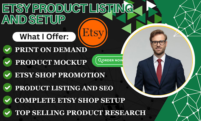 Gig Preview - Do etsy product listing, upload, promotion, marketing and SEO optimization