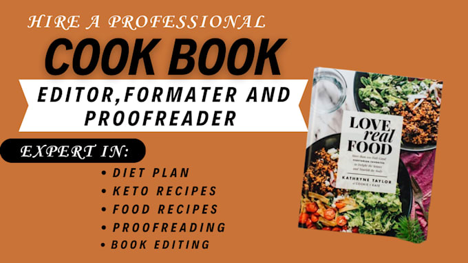 Gig Preview - Proofread and edit your cookbook, enhance your english writings