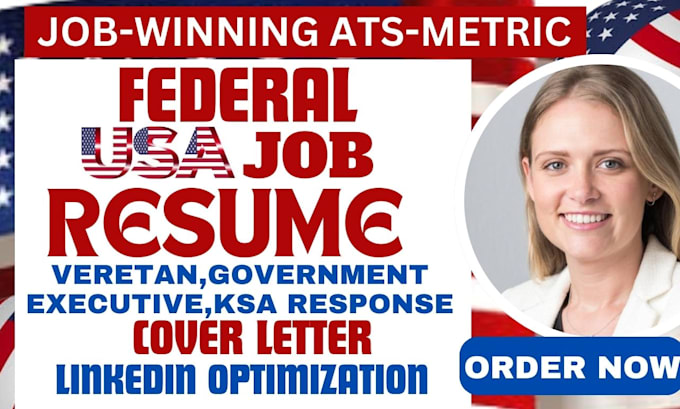 Gig Preview - Craft expert resumes for government, federal, veteran, ksa, ats optimization