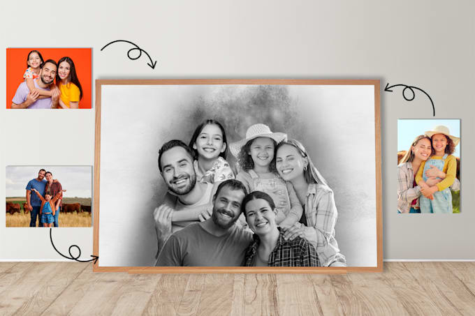 Gig Preview - Transform your photo into custom family portraits