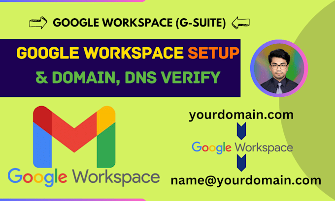 Gig Preview - Setup google workspace,and verify domain, fix dns records