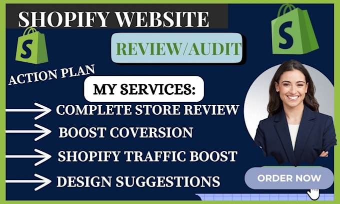 Gig Preview - Review your shopify website, shopify store audit conversion tracking