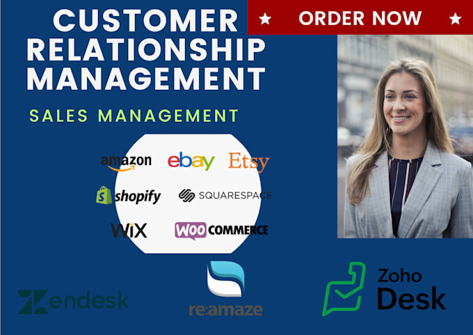 Gig Preview - Provide crms by zendesk reamaze zoho for amazon etsy ebay shopify woo commerce