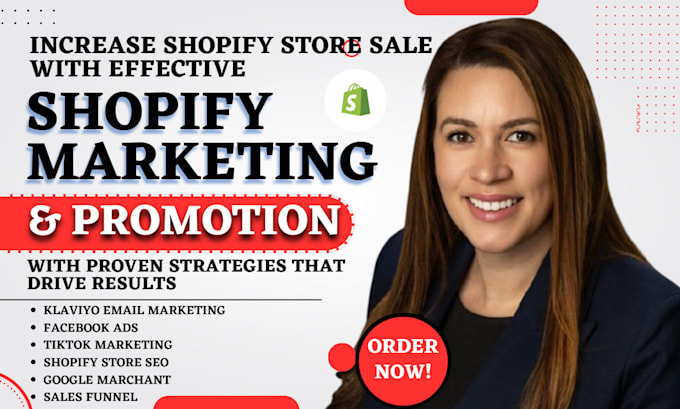 Gig Preview - Do shopify dropshipping marketing, shopify sales ads boost ecommerce sales