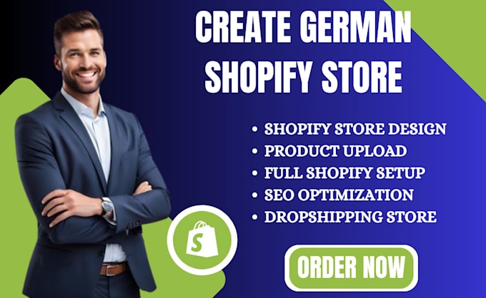 Gig Preview - Create 7 figure german shopify store shopify store design shopify dropshipping