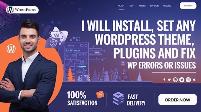 Gig Preview - Install and set any wordpress theme, plugins and fix wp errors or issues