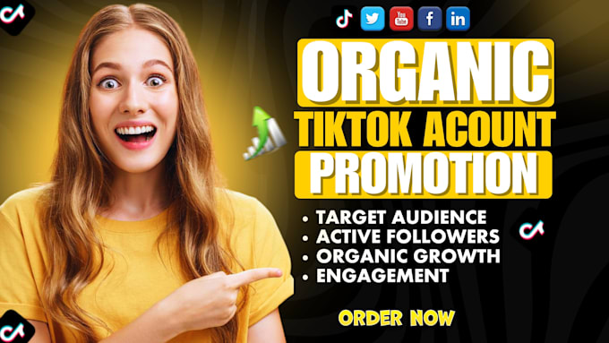 Gig Preview - Grow and promote your tiktok acount organiclly