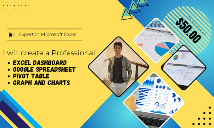 Gig Preview - Create a professional excel dashboard, pivot table, and graph for your business