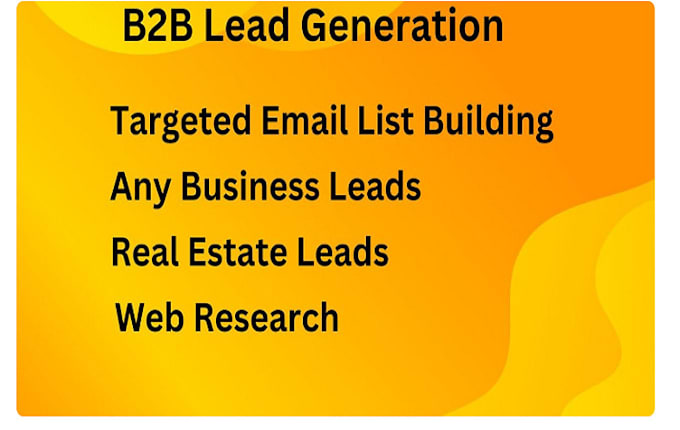 Gig Preview - Provide real estate leads, contact list, email list building and b2b leads