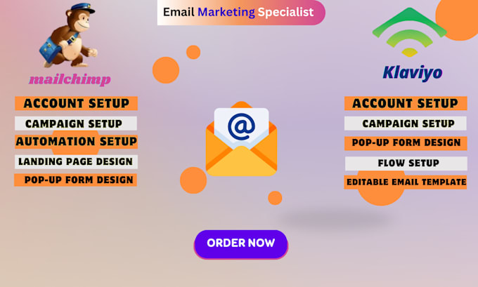 Gig Preview - Do mailchimp and klaviyo email campaign setup and template newsletter design