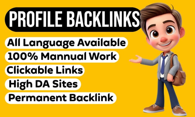 Gig Preview - Manually created super quality do follow profile backlinks