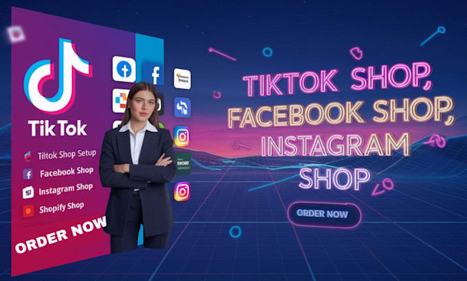 Gig Preview - Set up tiktok shop, facebook shop instagram shop boost complete shopify store