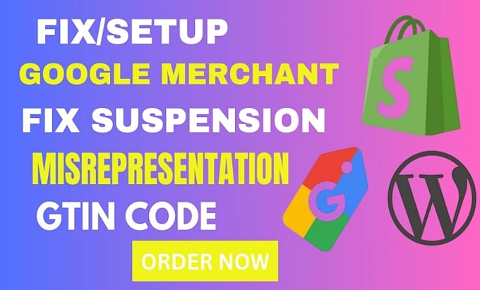 Gig Preview - Fix google merchant center suspension misrepresentation gtin shopping ads