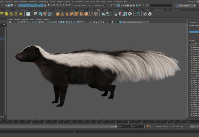 Gig Preview - Make 3d wild animal model with fur, retopology, and with sla printing support