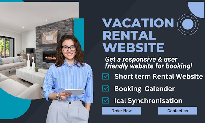 Gig Preview - Design your vacation rental website, airbnb website, hotel booking website