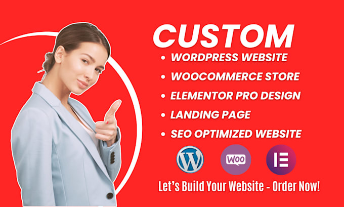 Gig Preview - Do wordpress woocommerce website, blog website, landing page using elementor pro