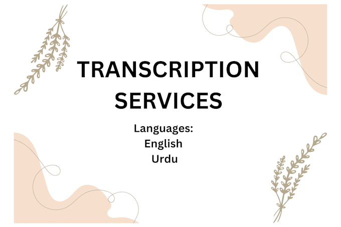 Bestseller - provide transcription service for you