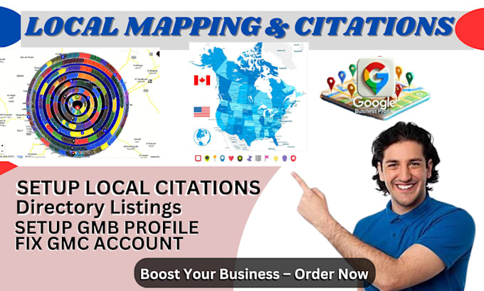 Gig Preview - Rank your USA canada business with gmb optimization, local mapping and citations