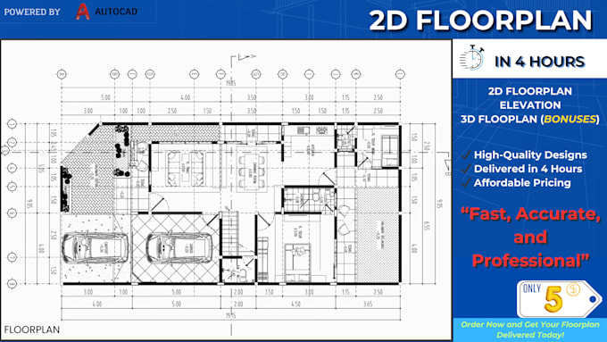 Gig Preview - Draw professional architectural floor plan and elevation