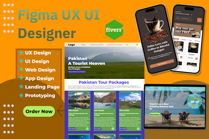 Gig Preview - Design a website app with UX UI concepts in figma dashboard ux ui