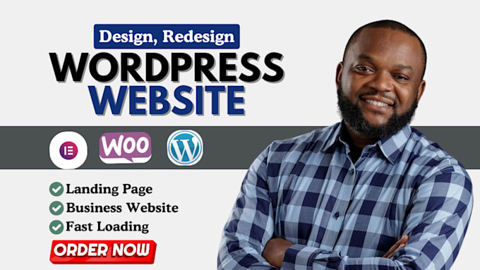 Gig Preview - Do clean wordpress website development and business website design