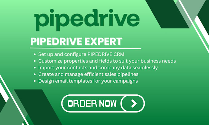 Gig Preview - Streamline your sales pipeline with expert pipedrive setup and customization