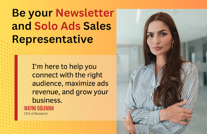 Gig Preview - Be your sales representative on newsletter and solo ads to drive sales