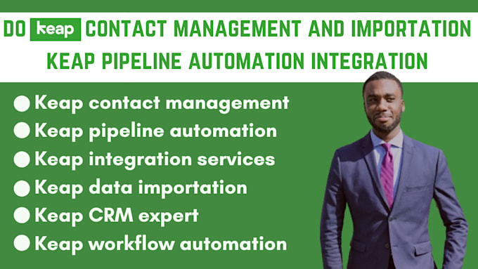 Gig Preview - Do keap contact management and importation keap pipeline automation integration