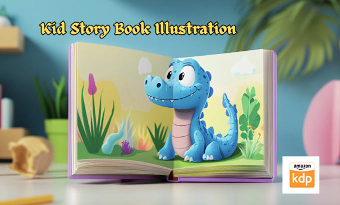 Gig Preview - Illustrate 3d children story book illustrations for amazon KDP, book cover