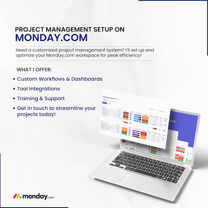 Gig Preview - Create project management workflows on monday work management