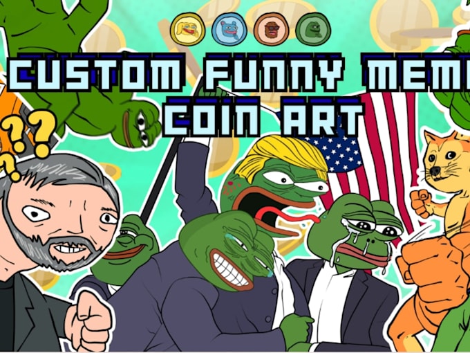 Bestseller - meme coin art, crypto meme animation, solana meme coin website