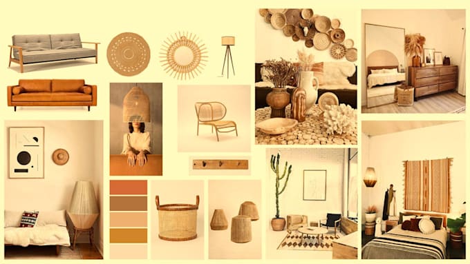 Gig Preview - Design beautiful mood boards for your dream interior spaces