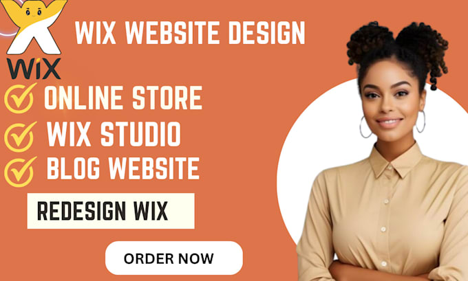 Gig Preview - Wix website design redesign wix online store wix studio blog website