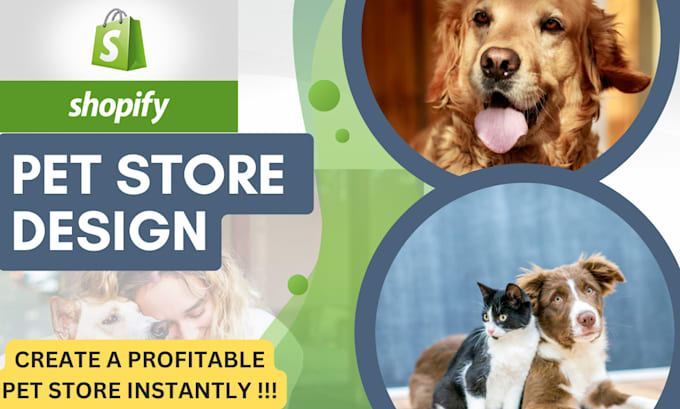 Gig Preview - Pet store pet shopify store pet website shopify dropshipping pet shop