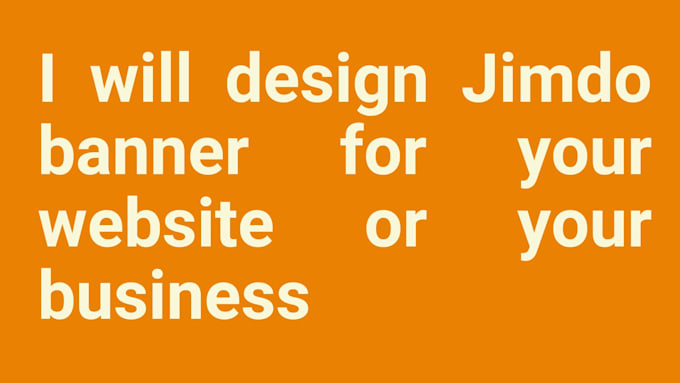 Gig Preview - Design jimdo banner for your website or your business