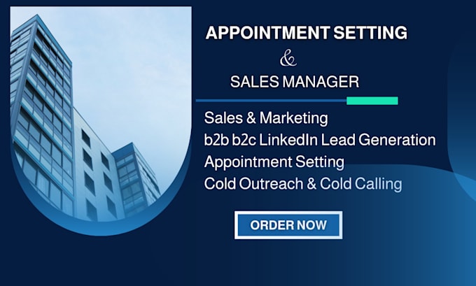 Gig Preview - Be your linkedin b2b b2c appointment setter and sales manager