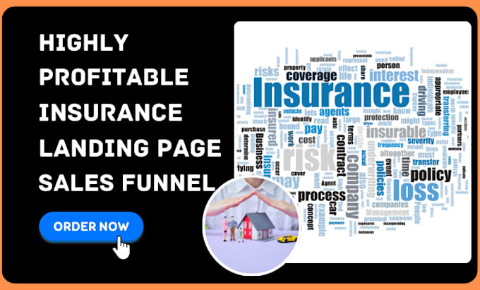 Bestseller - design insurance landing page insurance website insurance sales funnel leads