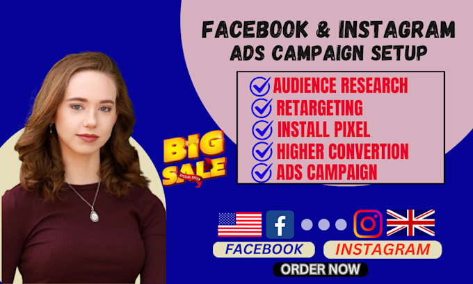 Gig Preview - Do facebook and instagram ads campaign for leads and sales, fb ads manage