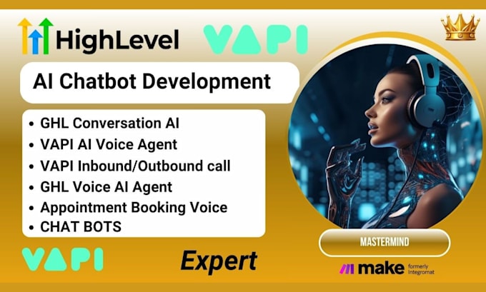 Gig Preview - Gohighlevel vapi ghl vapi ai appointment booking voice ai calling agent chatbot