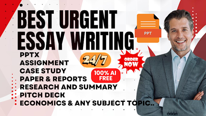 Gig Preview - Do urgent essay writing, research, report, pptx in apa, mla and any topic