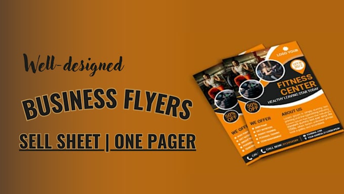 Gig Preview - Design business flyer, one pager, sales sheet, sell sheet or product sheet