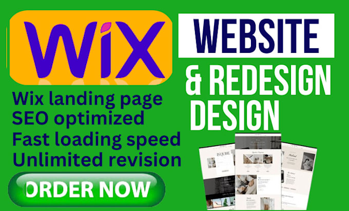 Gig Preview - Design wix website or redesign wix website wix ecomerce wix landing page