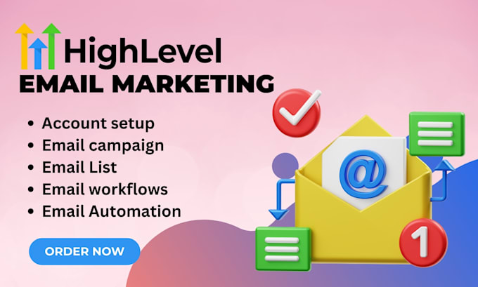 Gig Preview - Do gohighlevel email marketing, email campaign design, email automation setup