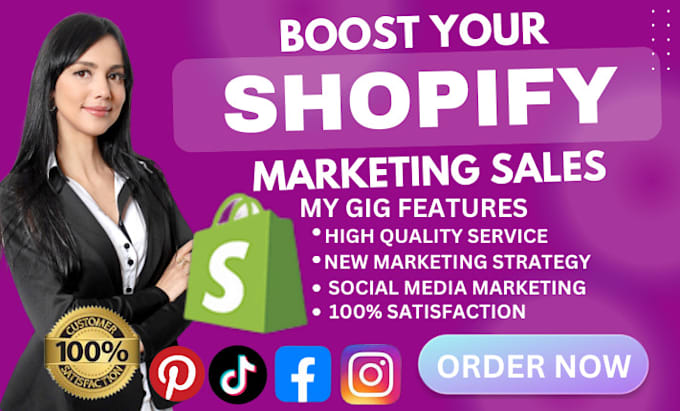 Gig Preview - Boost shopify sales, promote shopify store, ecommerce dropshipping marketing