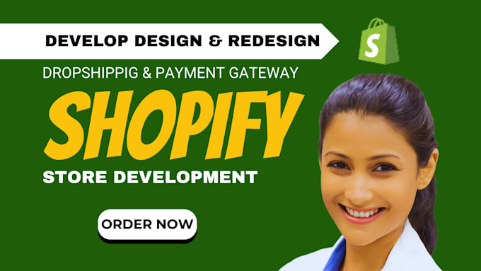 Gig Preview - Build or edit shopify dropshipping store setup and ecommerce website development