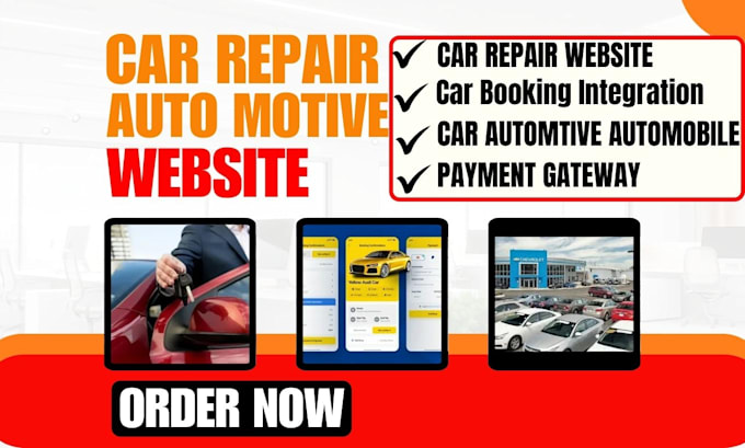 Gig Preview - Design car repair mechanic garage automobile repair auto car detailing website