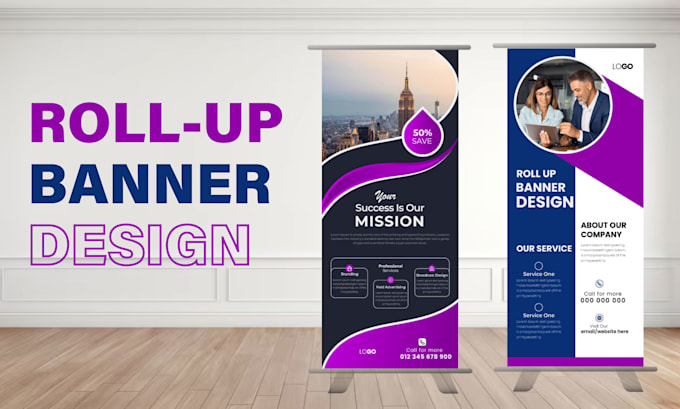 Gig Preview - Create attractive and professional roll up banner design