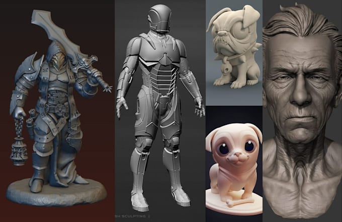 Gig Preview - Design high poly miniature 3d figurine 3d toy zbrush 3d sculpting stl file print